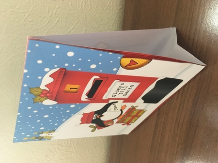 3D Animated Sleeps Till Santa Christmas Postbox Countdown Card Kit - Cute Penguin has a Letter for Santa by Tracy Morley