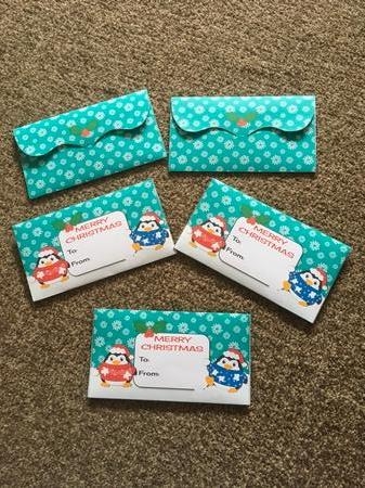 Christmas Fat Penguins Money Wallet 6 by Tracy Morley