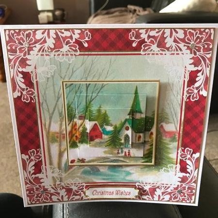 Christmas Vintage Church Service Lace Filigree Topper 2 by Tracy Morley