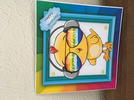 The Rainbow Animal Collection Chick 6x6  by Tracy Morley
