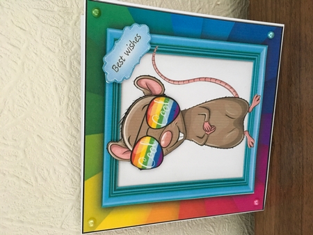 The Rainbow Animal Collection Rat 6x6  by Tracy Morley