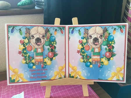 Alpaca Christmas wishes by Tracy Morley