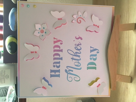 Pop up Mother`s Day cut out , ideal for frames 8 x 8 inch by Tracy Morley