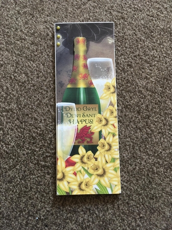 St.david's Day Champagne Glasses and Daffodils by Tracy Morley