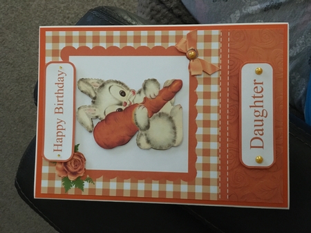 Cute Bunny Rabbit Topper & Decoupage by Tracy Morley