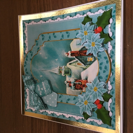 Rooftops Mum at Christmas to Fit 6in Folded Insert by Tracy Morley