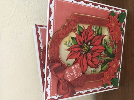 Red Poinsettia Mum at Christmas 6in Christmas Step by Step by Tracy Morley