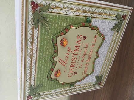 Merry Christmas To A Special Sister & Brother In Law Vintage Topper by Tracy Morley
