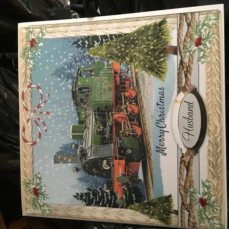MALE RELATIVES CHRISTMAS STEAM TRAIN by Tracy Morley