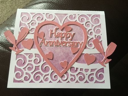 Happy Anniversary Flourish Card by Tracy Morley
