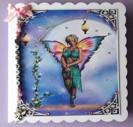 Beautiful Butterfly Fairy in the Moonlight by Tracy OConnell