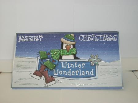 Winter Penguin Money and Gift Voucher Wallet by Tracy Priddle