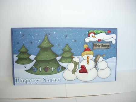Snowmen Blessings Money and Gift Voucher Wallet by Tracy Priddle