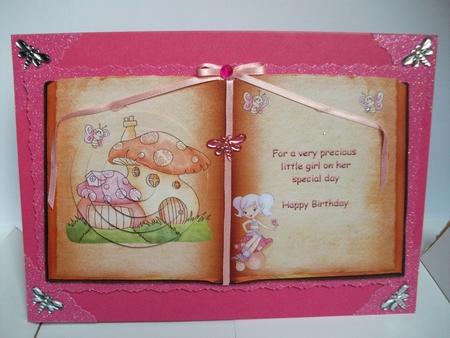 Mushroom Fairy Open Book Sheet with Pyramid Layers by Tracy Priddle