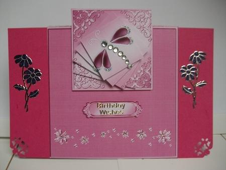 Dragonfly No-hole Over the Edge Card N Spiral Pyramid by Tracy Priddle