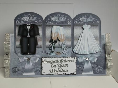 The Wedding Outfits for the Bride and Groom by Tracy Priddle