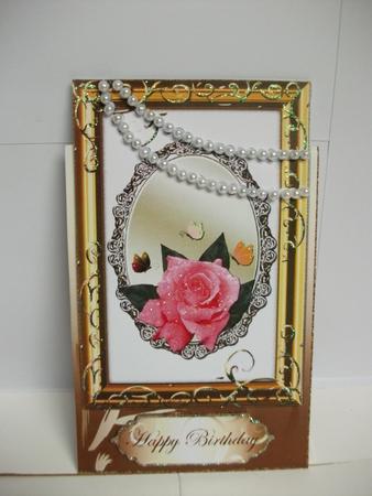 Rose in Double Frames Over the Edge Card 1 by Tracy Priddle