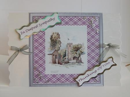 Crowcombe Church in Somerset Quick Cut & Fold Sympathy Card by Tracy Priddle