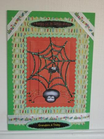 Pyramids of Spiders Happy Birthdday 2 C6 Cards by Tracy Priddle