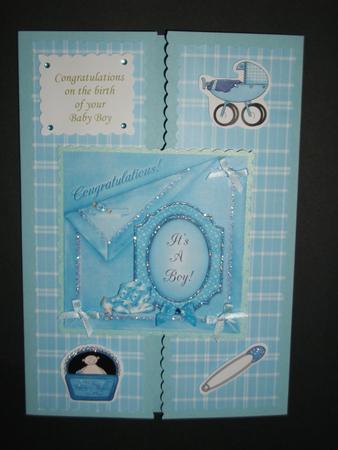 Congratulations Vintage Baby Boy - Decoupage Card Featured Gallery Photo