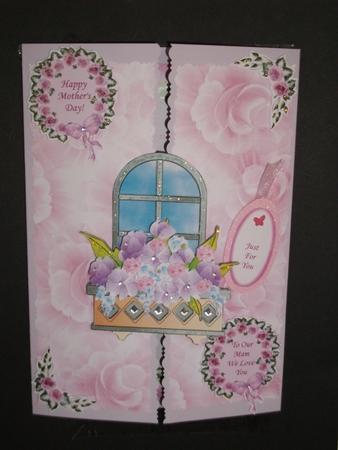 Window Box Decoupage in Lavender and Pink by Tracy Priddle
