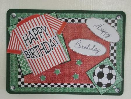 Football Crazy!! Kit in Amber with 3D Decoupage by Tracy Priddle