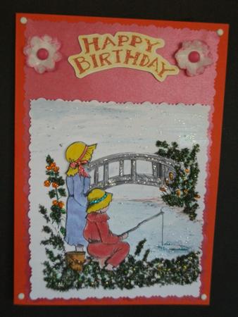 Victorian Children Fishing Digi Stamp by Tracy Priddle