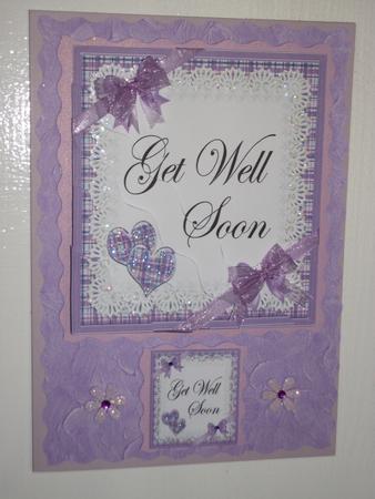 Tartan Get Well Soon Wavy Corner by Tracy Priddle