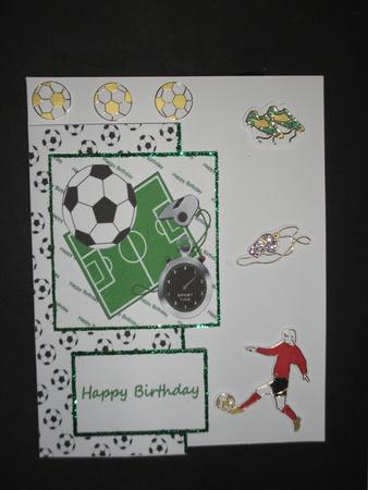 Football Card Front – Green by Tracy Priddle