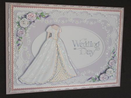 Wedding Dress Card 2 - or Topper by Tracy Priddle