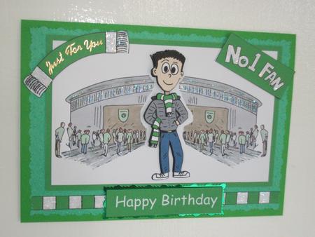 Football Fan (green) - Decoupage by Tracy Priddle