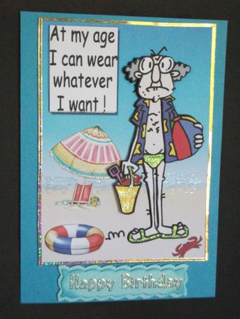 Gus Looking Good at the Beach Decoupage by Tracy Priddle
