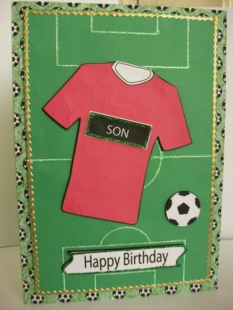 Fathers Day or Birthday for Football Fans - Red Top by Tracy Priddle