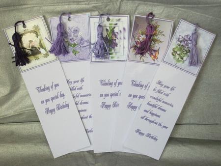 5 Different Bookmarks by Tracy Priddle