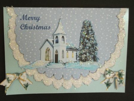 Scalloped Winter Church 2 by Tracy Priddle