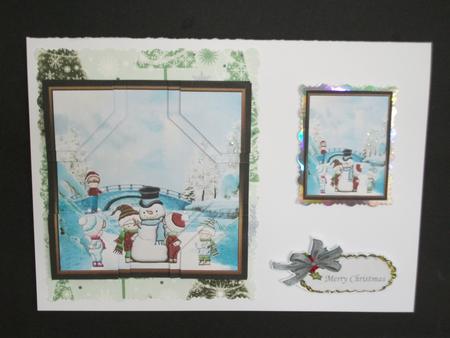 Let's Build a Snowman Photo Tabs Quadro Corner Stacker by Tracy Priddle