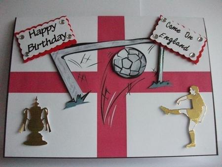 England Football Print, Cut and Fold Card by Tracy Priddle