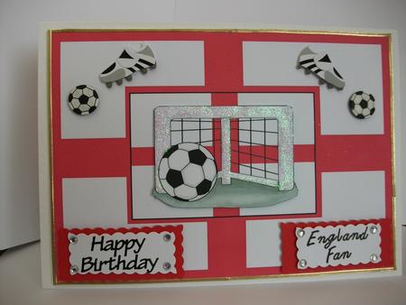 England World Cup Male Full Card Design Landscape by Tracy Priddle