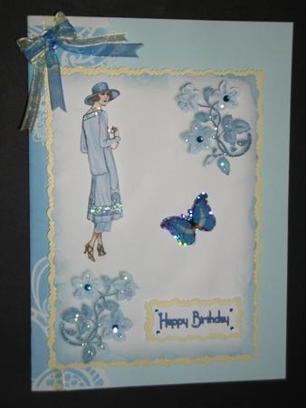 Oval Cross in Blue A4 Insert by Tracy Priddle