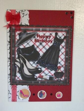 Happy Birthday Ladies Black Dress & Accessories by Tracy Priddle