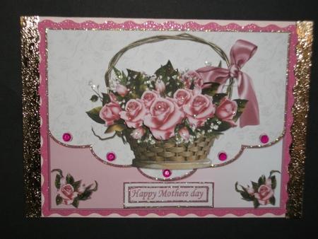 A Basket of Roses for Mum Faux Envelope by Tracy Priddle