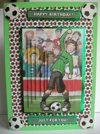 Football Dude Bright Green and Black. by Tracy Priddle
