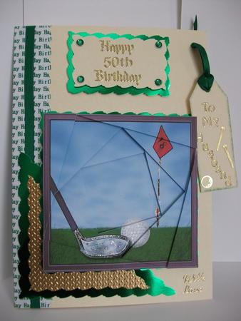 Golf Quick Card with Twisted Spiral Side Stacker by Tracy Priddle