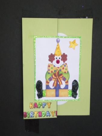 Clown Fold Back Card by Tracy Priddle