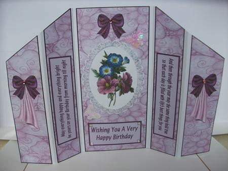 Beautiful Pansies Theater Fold by Tracy Priddle