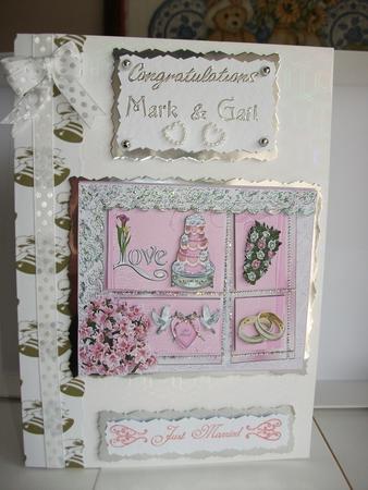 4 Frame and Lace Wedding Card by Tracy Priddle