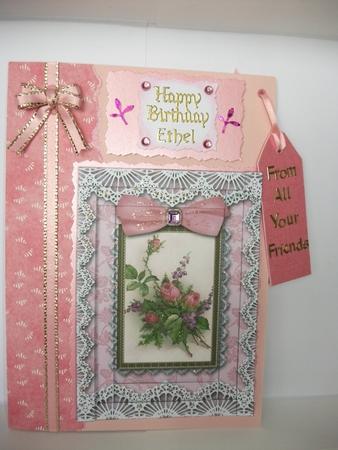 Rose Bouquet Lace 7x5 Spiral Edge Stacker by Tracy Priddle