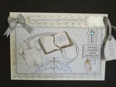 Baby Boy Christening Topper(n) by Tracy Priddle