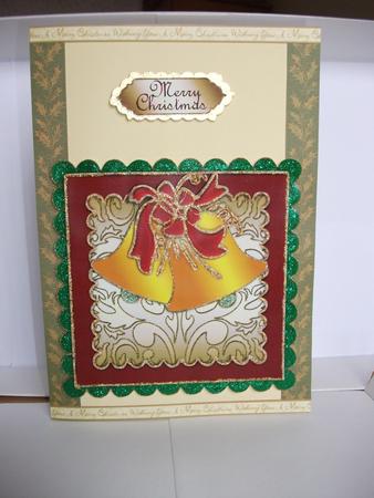 Christmas Bells Scalloped Edge Topper 1 by Tracy Priddle