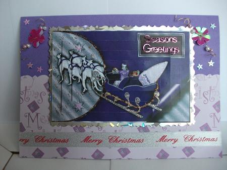 Purple Australian Christmas Pyramid Card by Tracy Priddle